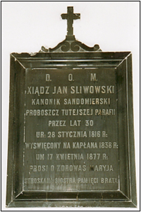 Tablica w kościele pw. Św. Ducha w Łowiczu