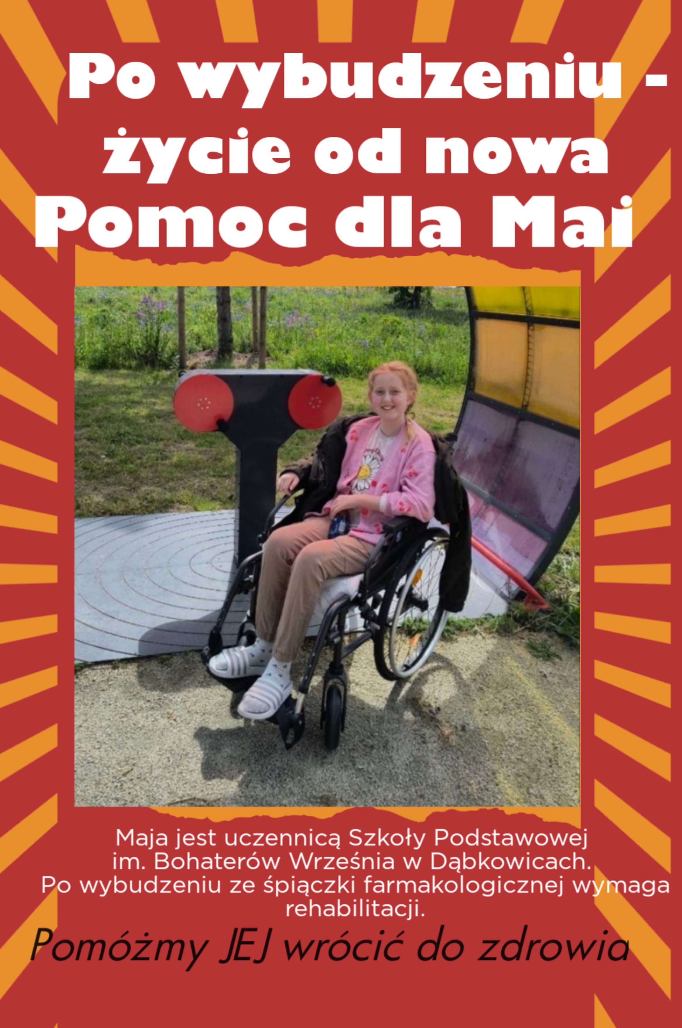 Plakat zachęcający do pomocy Mai Bluszcz